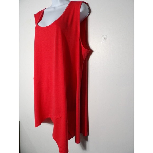 Zim & Zoe 26/28 3X Tank Top Red Sharkbite Plus Slinky Beachy Summer LagenLook - Picture 4 of 11